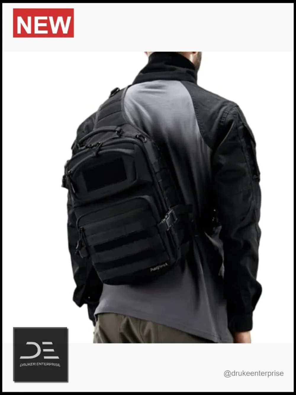 Urban Tactical Sling Bag 15L 1050D Nylon for Men Laptop